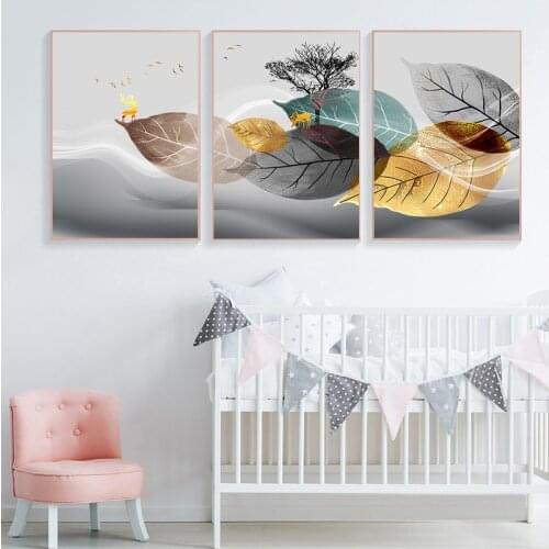 Abstract Black and White Plant Canvas Print Leaves Wall Art Picture Modern Minimalist Living Room Decorative Painting