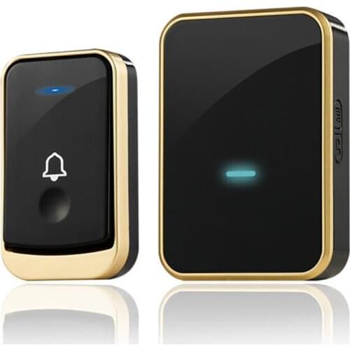 Wireless Doorbell Kit, Waterproof Security Door Bells & Chimes with 45 Chimes, 4 Level Volume, 1 Receiver for Home Office