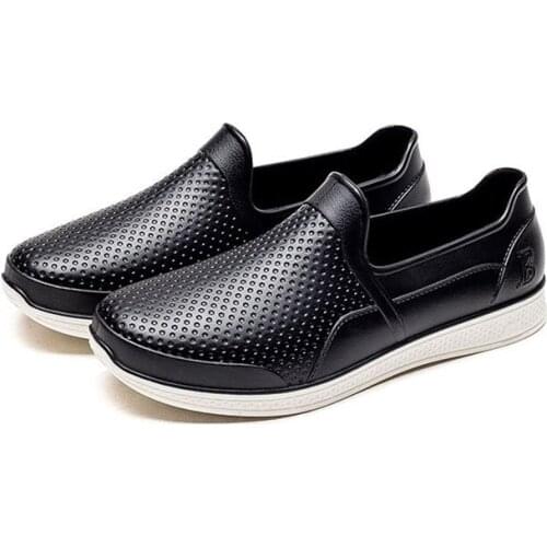 Fashion Winter Ankle Men Rain Boots PVC Non-slip Work Water Shoes Waterproof Rubber Boots Casual Light Soft Rainboots Flats