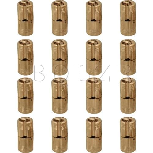 BQLZR 16PCS Solid Brass Barrel Hinges Invisible 2.7x1.2cm for Drawer Hardwre