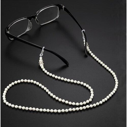 Pearl Beaded Eyeglass Glasses Chains Reading Eyeglasses Holder Strap Cords Lanyards For Womens Neck Chain Luxury Mask Strap