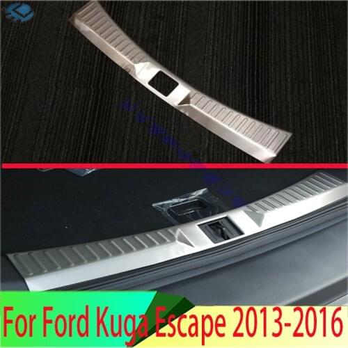 For Ford Kuga Escape 2013 2014 2015 2016 Stainless Steel Rear Trunk Scuff Plate Door Sill Cover Molding Garnish