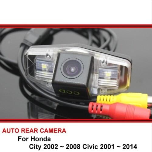 For Honda City 2002~2008 Civic 2001~2014 wireless Backup Rear View Reversing For SONY HD CCD Night Vision Wide Angle Car Camera