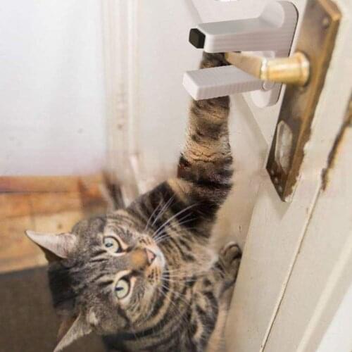 Door Lever Baby Safety Lock Prevents Toddlers from Opening Door Durable ABS Self Adhesive Backing Simple Install No Tools Needed