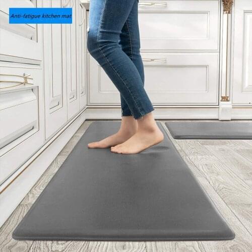 Anti-Fatigue Kitchen Mat Cushioned Comfort Floor Mat 12mm Thick Anti-slip Waterproof Kitchen Rug PVC Ergonomic Elastic Mat Rugs