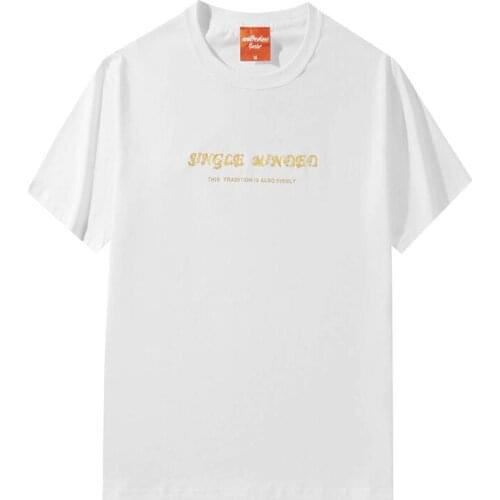 2021 Summer New Fashion and Comfortable Pure Cotton Round Neck Mens Short-sleeved T-shirt Tide Brand Loose Cotton Half-sleeved