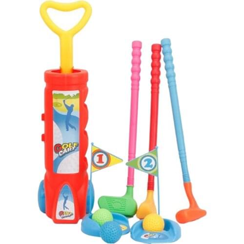 Kids Golfs Set Plastic Mini Putter Golfer Club Toy Child Outdoors Exercise Funny Sports Game Mini Set Ball Game Kit