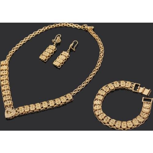 Gold Color Dubai Jewellery Set Turkish Egyptian Algeria Indian Moroccan Saudi Jewelry