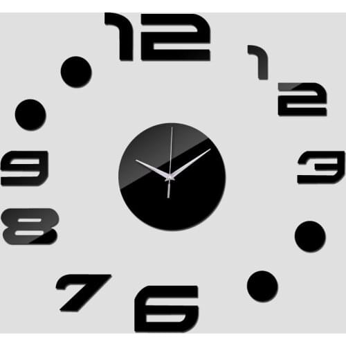 Real new acrylic mirror stickersclock watch home decoration clocks wall clock reloj de pared Quartz Living Room Modern 3d