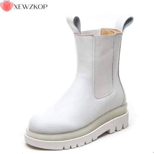 New Luxury Chelsea Boots Women Ankle Boots Chunky Winter Shoes Platform Ankle Boots Slip On Chunky Heel BV Boot Brand Designer