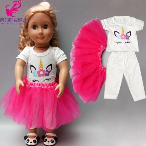 43cm reborn baby Doll clothes pants shirt tutu skirt for 18inch 45cm american doll clothes set toys girl clothesbaby gift