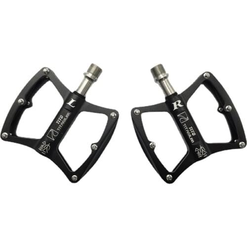 MTB Road Bicycle Pedals Ultralight Sealed Titanium Alloy Shaft Pedal Anti-slip Du Bearings Pedals Mountain Bike Accessories Part