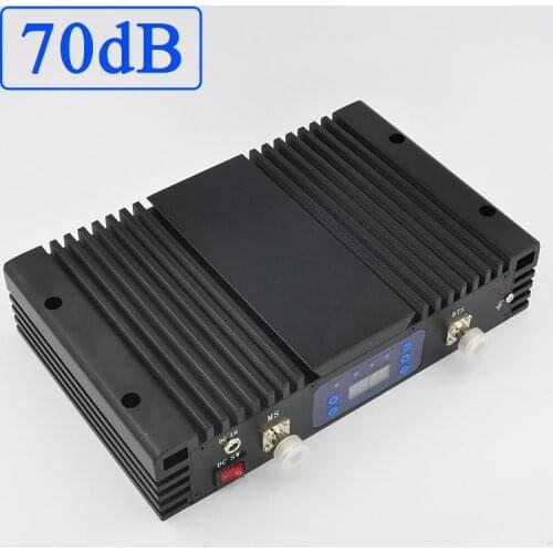Lintratek 70dB Cellphone Signal Repeater 4G LTE 1800Mhz 3G WCDMA 2100Mhz Dual Band Signal Booster with lcd display and AGC/MGC
