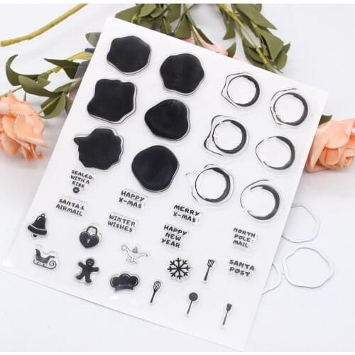 KSCRAFT Christmas Wax Seal Stamps Transparent Clear Silicone Stamps for DIY Scrapbooking/Card Making/Kids Crafts Fun Decoration