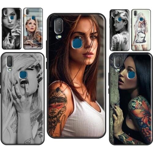 Sexy Tattoo Girl Phone Case For Vivo Y1S Y11 2019 Y12 Y15 Y17 Y19 Y20 Y30 Y50 Y91C V17 Neo V20 SE Cover