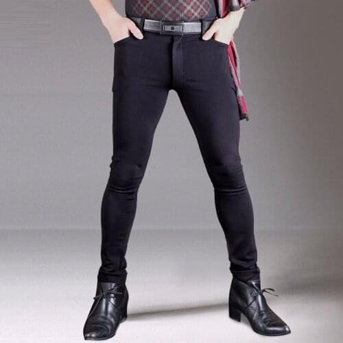 Sexy High Elastic Beam Waist Skinny Pencil Pants Stage Dance Tight Casual Soft Comfortble Tight Trousers Gay Close-fitting Pants