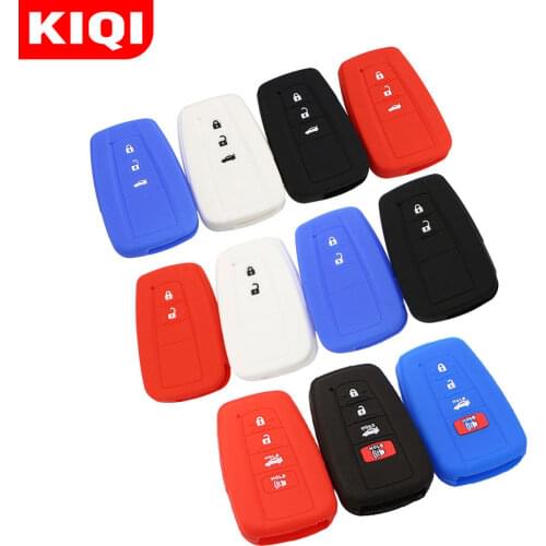 Silicone Car Key Fob Cover Case for Toyota C-HR CHR Camry Prius Prado 2016 - 2020 2 3 4 Buttons Remote Keyless Protector