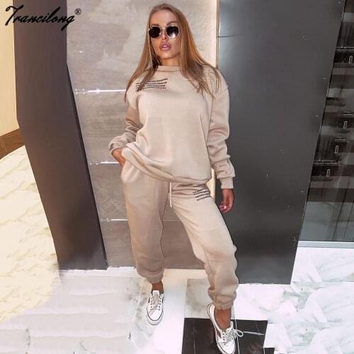 Chandal Mujer Invierno 2020 Pullover Casual Tracksuit Women Sweatshirt Plus Size 2 Piece Set Sports Wear Suit Birthday Outfits