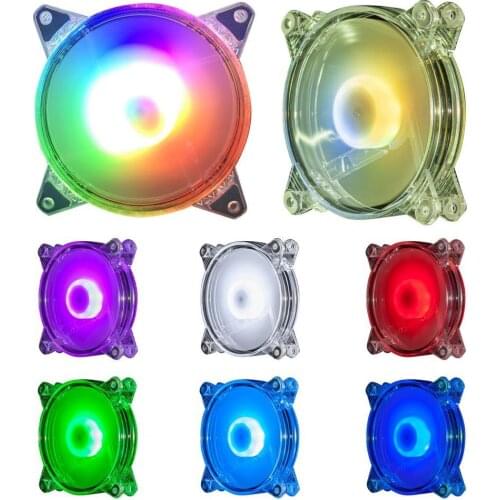 12CM RGB Case Fan Ultra Silent 9CM Quiet Cooling Fan PC Cooler Fan Computer Case Fans 12V DC Chassis Radiator 2000RPM