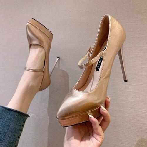 Spring & Summer Fashion Pointed Toe Elegant Womens Shoes High Heels Platform Shallow Mouth Female Concise Office & Career Pumps