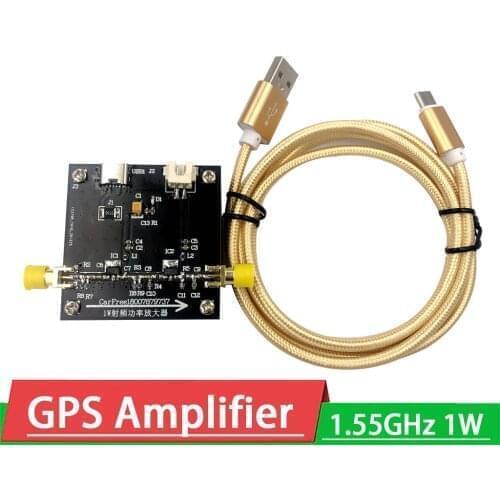 GPS Amplifier 1.55GHz 1W 30DB 1575Mhz RF amplifier power amp for 1575M GPS jammer transmitter Ham Radio TYPE-C