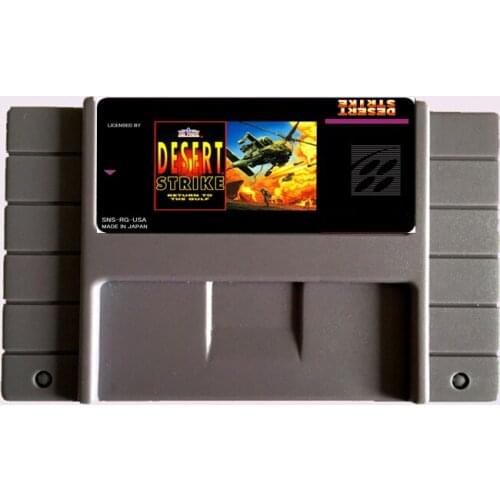 High Quality 16 Bit DESERT STRIKE-Return to the Gulf NTSC Big Gray Game Card For USA Version Game Player