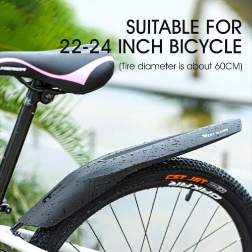 WEST BIKING Bicycle Fenders Bike Mudguard MTB Mountain Bike Wings Mud Guard Front Rear Fender Wheel Rainplate Bike Accessories