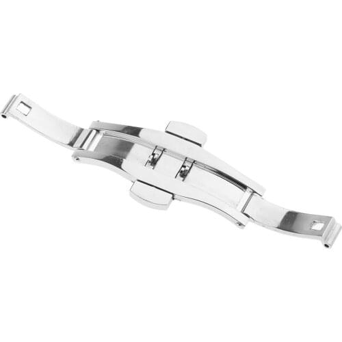 Silver Stainless Steel Butterfly Buckle Watch Clasp Watch Accessories 6mm