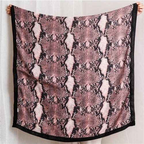 Women Snake Print Scarf Girls Animal Printed Scarf Pythons Printing Scarf Capes Soft Rectangle Shawls Wraps Long Pink Scarf