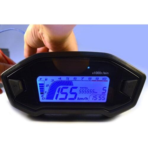 1 Pcs Motorbike LCD Gauge RPM Digital Odometer Speedometer Tachometer Colour Backlight For 1/2/4 Cylinder Motorcycle Accessories