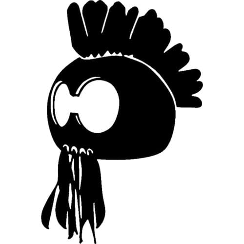 11cm*16.6cm Ikaika Helmet Fashion Decor Decal Car Accessories Stickers Black/Silver S3-5606