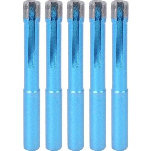 5PCs Diamond Hole Drill Bit Hardware Parts Blue 8mm for Granite / Ceramic Tiles / Concrete Hole Opener drill bit