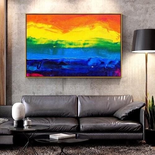 Artcozy Oil Canvas Painting paint_canvas_rainbow For Home Decoration Wall Art