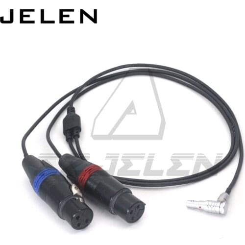 ARRI ALEXA MINI 5pin audio plug to Double 3-pin XLR female for ARRI MINI audio cable 60CM