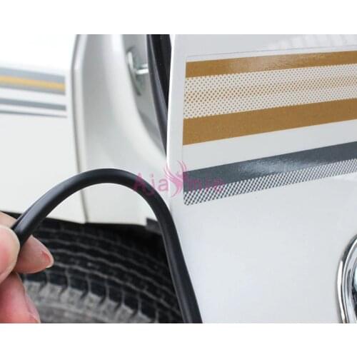 Crash Barriers Rear Trunk Door Moulding Stripes Black White Color Bumper For Toyota Land Cruiser Prado FJ 150 120 Accessories