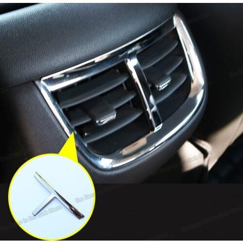 Lsrtw2017 Stainless Steel Car Rear Armrest Air Vent Frame for Chevrolet Malibu 2016 2017 2018 2019 2020 2021 Accessories Auto