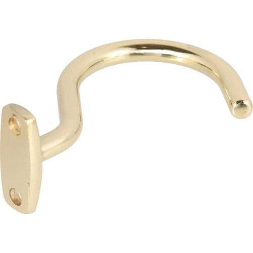 MagiDeal Gold Snooker Billiard Table Board Cue Brass Hook to Hold Bridge Stick Pool Rack Billiard Parts With 2 Mounting Screws