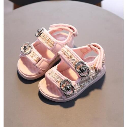 Brand Girls Sandals Summer Kids Childrens Fashion Sports Little Princess Soft Sole Girls Beach Shoes