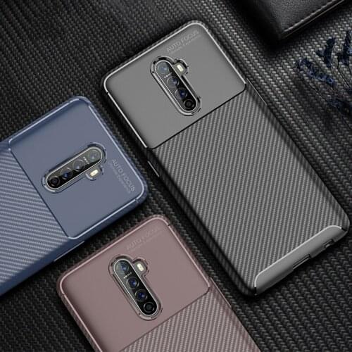 For Realme X XT X2 Pro Reno Z 2Z 2F 2 ACE Case Carbon Fiber Shockproof Cases For Realme X50 5 5i C3 C2 Q 2 3 5 6 Pro Phone Cover
