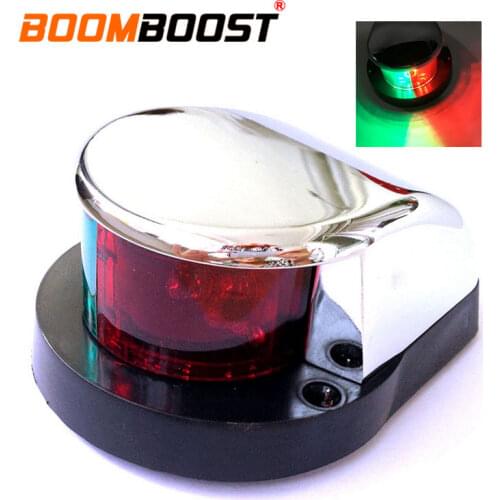 Bi-Color Lamp 1 PC LED zinc alloy Navigation Light Red Green for Boat Marine Yacht bow-shaped side light