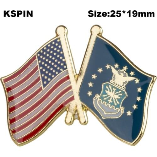 U.S.A & Air Force Friendship Flag Lapel Pins Flag Lapel Pins Country Flag Badge Flag Badge Brooch XY0662