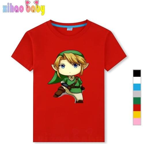 Summer cotton T-shirt Boy Girl Legend Game Tshirt 3D Print Breath of the Wild Boys/ Girls T Shirt Streetwear Zelda Tops 2-15Year