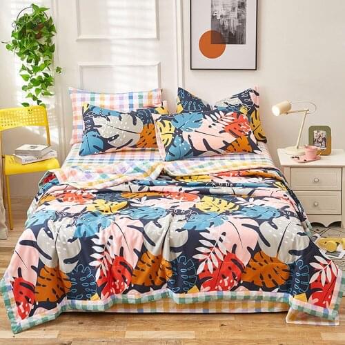 Svetanya Cotton ( Quilt + Pillowcase ) Throws Blanket summber thin Bedding Filler (no Sheet)