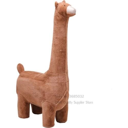 Creative Alpaca Shoe Stool Animal Shap Home Decor Gift for Children Cartoon Cute Pet Stool Kids Living Room Furniture 123cm