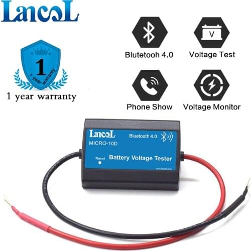 Lancol Car Voltage Tester Micro10D Show Voltage Directly Digital Voltmeter Voltage Meter Detector Tester for Car Motor