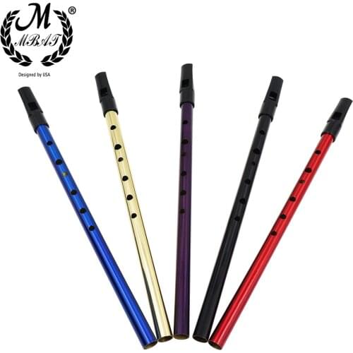 M MBAT Irish Whistle D Key 6 Holes Mouth Flute High quality Woodwind Musical Instrument Tin Penny Whistle Multi-color Brass Tube