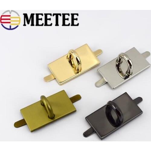 Meetee 2/4/10pc 20*37mm Bag Pendant Hanger Clasp Ring Buckles Leather Bag Arch Bridge DIY Hardware Handbag Decor Accessory BD446