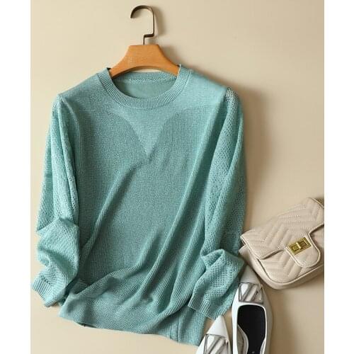 Fashion Design Office Lady Sweater And Pullovers Solid Long-Sleeved Elegant Slim Female Pulls Outwear Tops