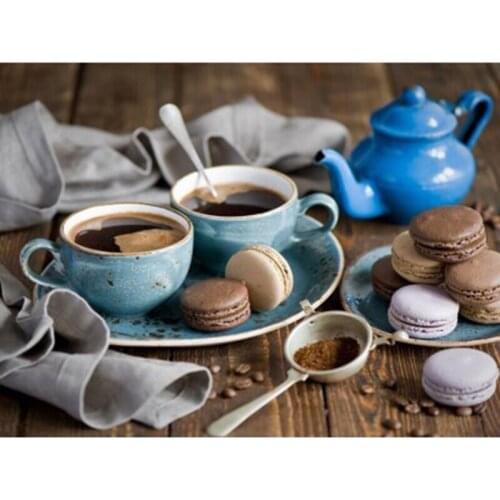 DIY Painting By Numbers Landscape Coffee Cup Acrylic Oil Paint By Numbers For Adult Wall Art Picture Home Decoration