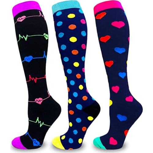 New Compression Socks For Women And Men Best For Athletic, Edema, Diabetic,Flight Socks ,Shin Splints - Below Knee High